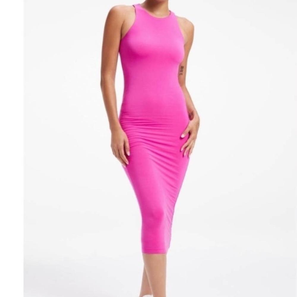 Good American Pink Bodycon Dress